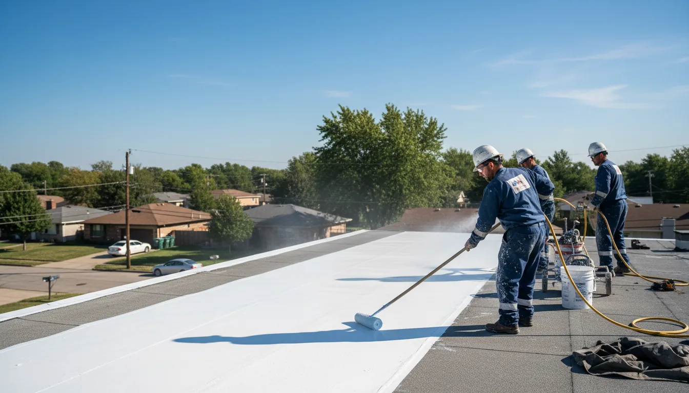 Commercial roof coating in Roodhouse, IL near me